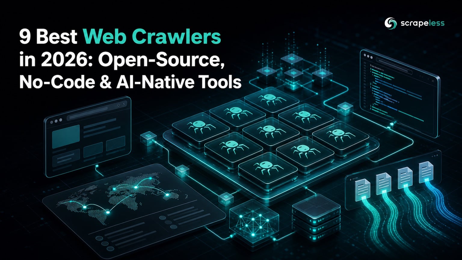 Nine best web crawlers compared across open-source, no-code, and AI-native tools