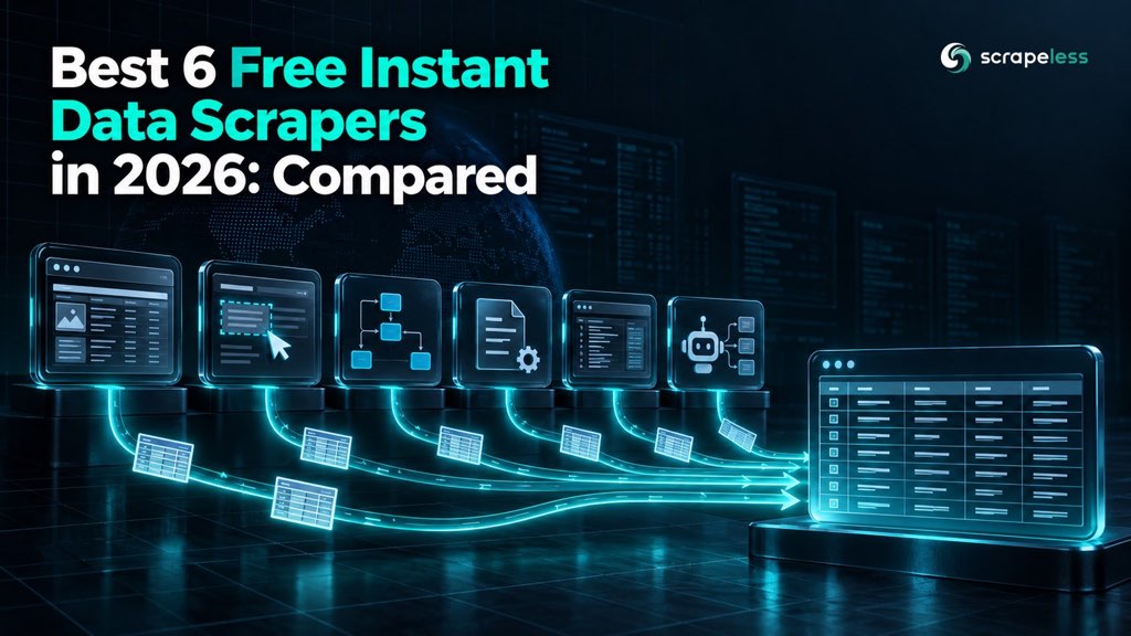 Six free instant data scraper approaches compared for web data extraction