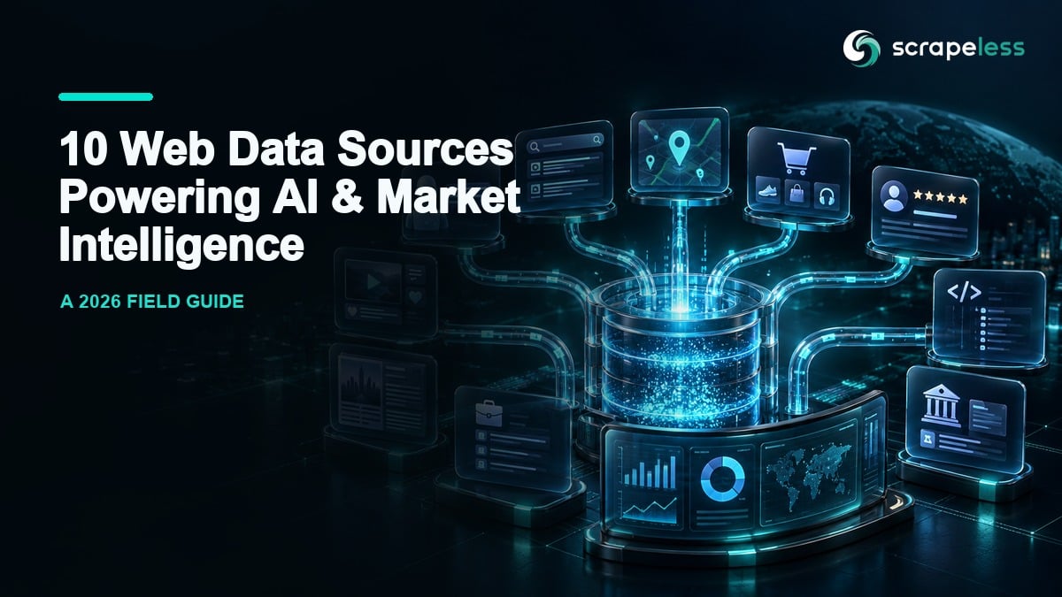 Ten web data sources feeding AI and market intelligence pipelines